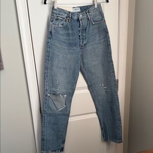 Agolde Classic Blue Straight Leg Jeans